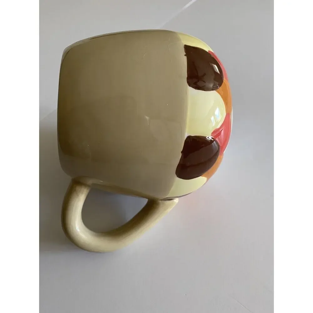 Mesa Home Products Owl Coffee Mug 3D Hand Painted Brown Tan Orange - Picture 4 of 6